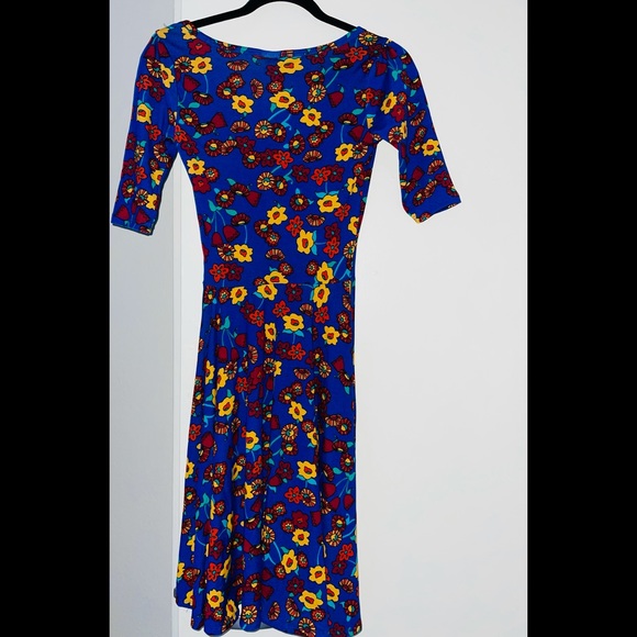 NWOT LuLaRoe Floral Nicole Dress - Picture 4 of 6